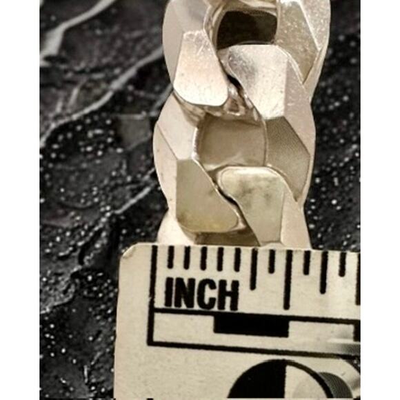 Italian Curb Chain| Cuban | Solid 925 Sterling| 54G | 15mm 9” - Picture 7 of 7